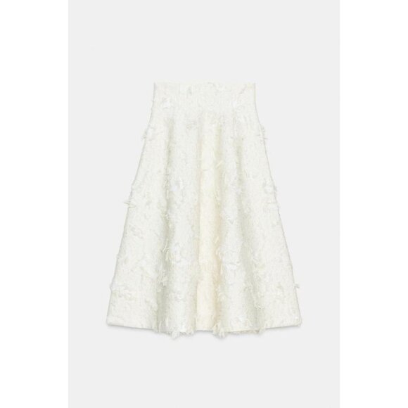 ZARA ZW COLLECTION STRUCTURED MIDI SKIRT - Picture 6 of 7